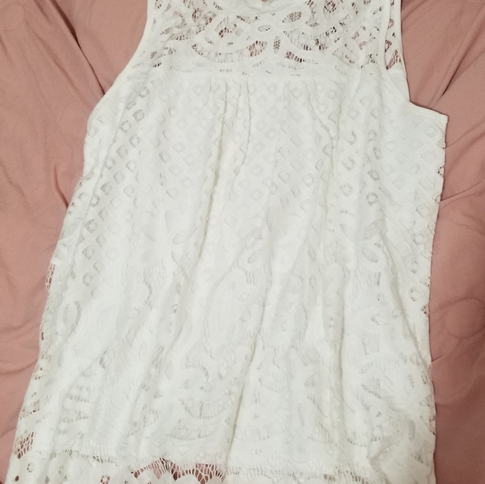 Lace turtleneck blouse